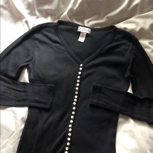 Cute ribbed long sleeve top